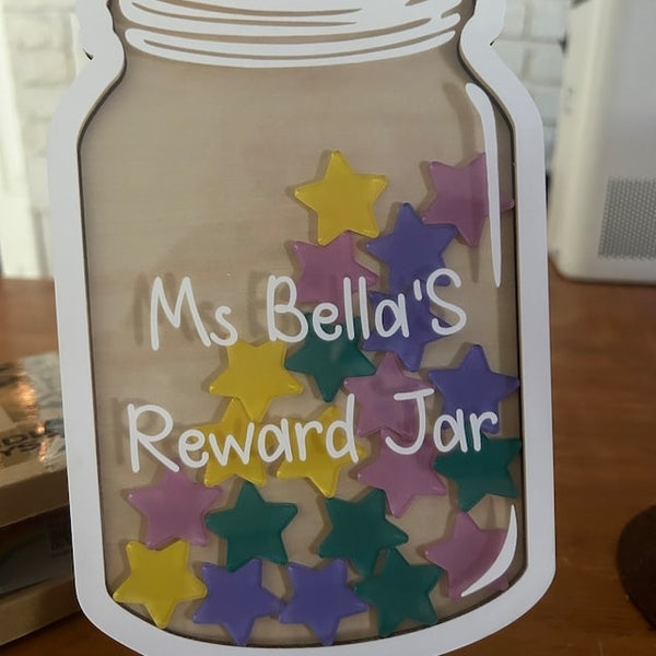 Personalized Reward Jar for Kids, School and Teacher Classroom Supplies