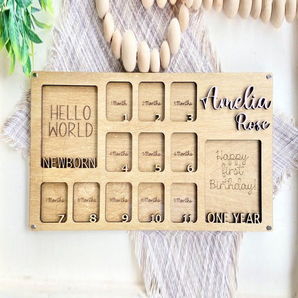 Personalized Baby Monthly Milestone Frames