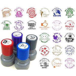 Custom teacher stamp, Unique design Teacher stamp. You pick ink color