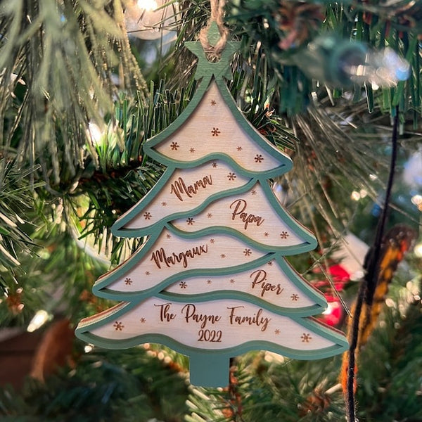 Our Family / Grand Children Christmas Ornament, Personalized Family Ornament, Family Members Ornament, Christmas Keepsake, Christmas Gift