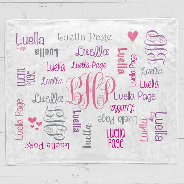 Personalized Baby Blanket Baby Name Blanket