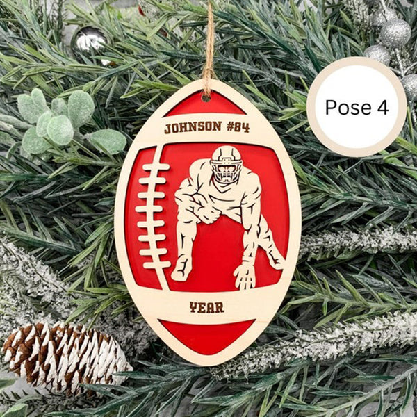 Personalized Football Charms, Wooden Sports Charms With Name And Custom Text