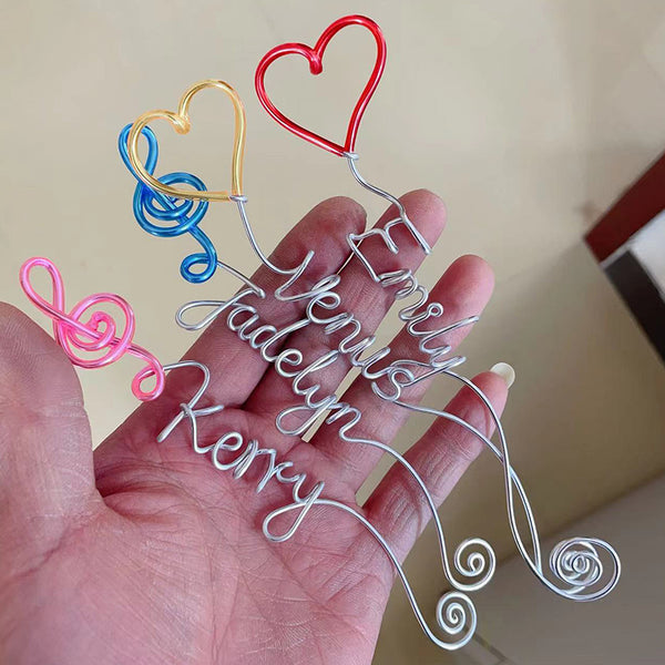 Hearts, Musical Notes, Personalized Line Name Bookmarks