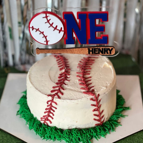 Baseball Cake Topper, First birthday, rookie year, personalized, custom, name