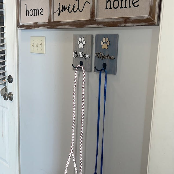 Personalized Pet Leash Holder, Custom Pet leash holder, Pet Sign, Dog Sign