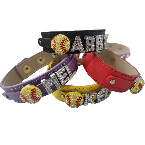 Personalized Football, Volleyball, Baseball, Football Bracelets