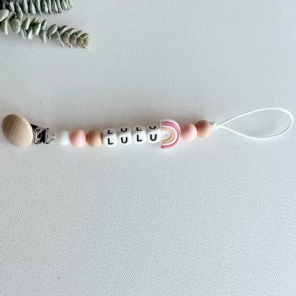 Personalized Custom Pacifier Clip | Custom Baby Name | Personalized Baby Gift | Baby Shower | Newborn Gift | Rainbow Baby