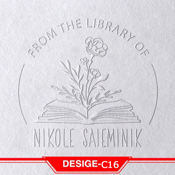 Book Embosser Personalized , Custom Stamp Embosser, Book Stamp, From The Library Of Stamp, Library Stamp