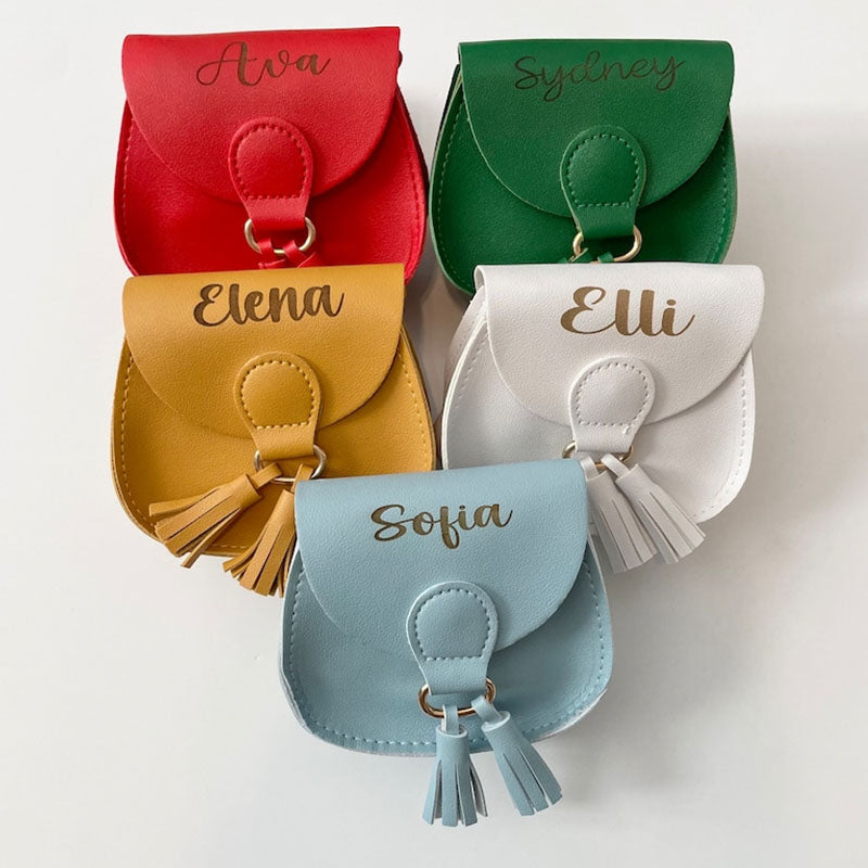 Personalized Girls Tassel Purse Monogramed Children Purse