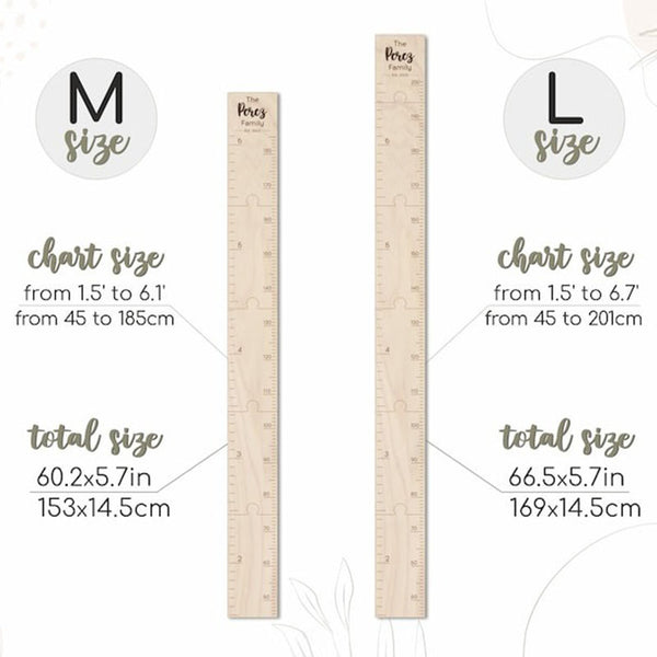 Wood Height Chart Growth Chart Personalized Growth Chart