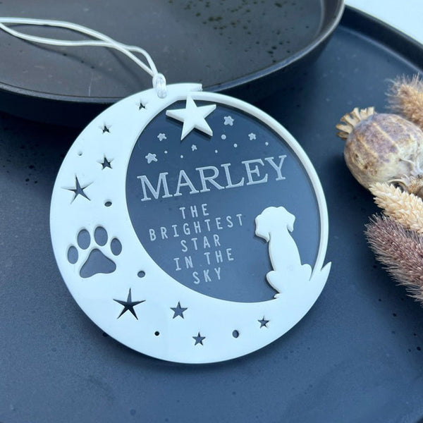 Dog Memorial Ornament, Personalised Dog Keepsake Gift, Dog Sympathy Gift