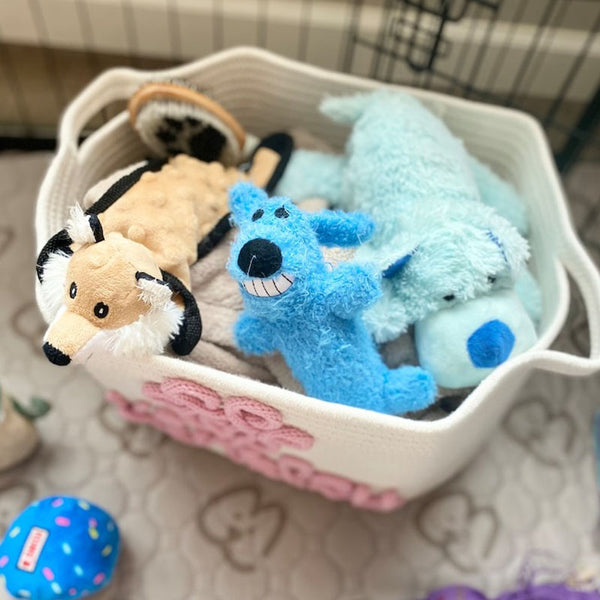 Pet Toy Basket, Personalised Pet Toy Storage