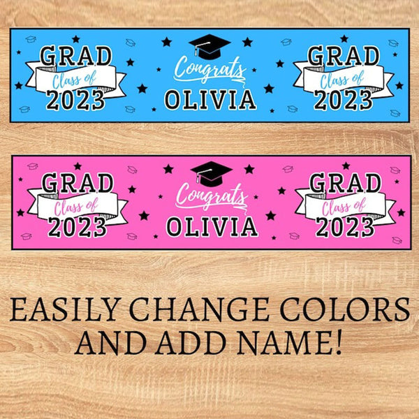 Graduation Water Bottle Labels Personalized Graduation Party Decorations