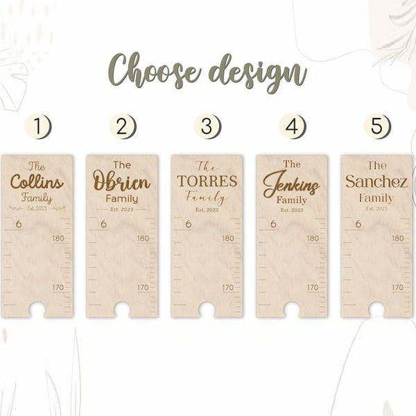 Wood Height Chart Growth Chart Personalized Growth Chart