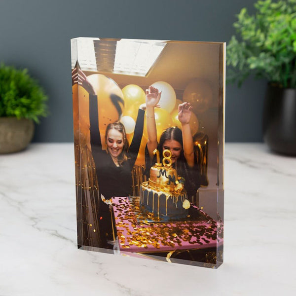 Personalised Photo Print Acrylic Block Plaque Your Image Printed