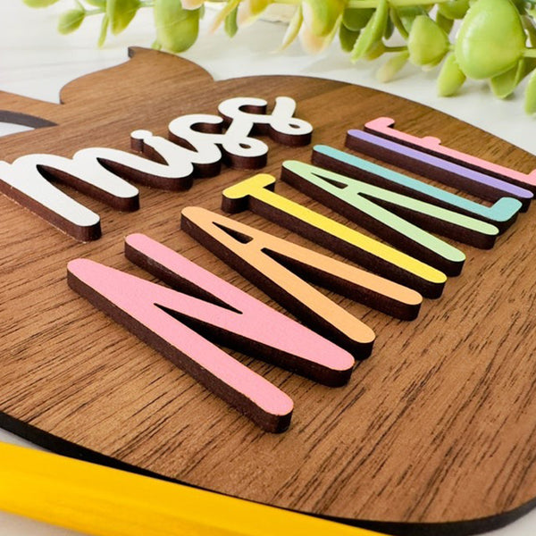 Teacher Name Plate Personalized, Teacher Desk Name Plate, Teacher Appreciation Gift Personalized