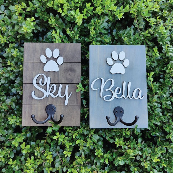 Personalized Pet Leash Holder, Custom Pet leash holder, Pet Sign, Dog Sign