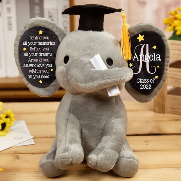 Personalized Graduation Gift Preschool graduation Class of 2024 Stuffed Animal Elephant