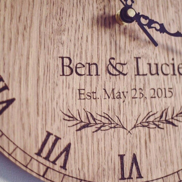 Custom Wall Clock, Personalized Family Name Clock