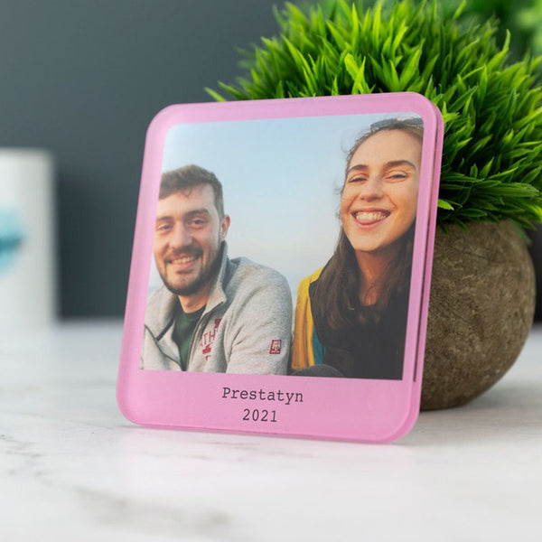 Personalised Photo Coaster Printed Acrylic Drinks Coaster - Novelty Coaster Gift