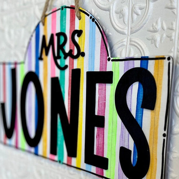 Personalized Teacher Door or Wall Sign, Classroom Sign, 3D Teacher Name Sign