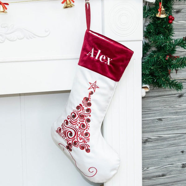 Christmas Stockings Personalized Velvet Sequin Holiday Ornaments