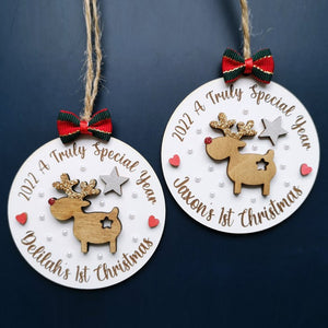 Personalize Your Baby'S First Christmas, Wooden Ornaments, Christmas Tree Decorations