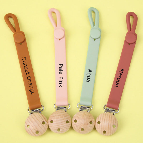 Personalized Baby Pacifier Clip Silicone Clip Holder Custom Baby Gift