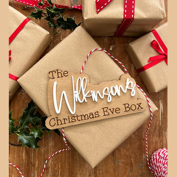 Personalised Christmas Eve Box Plaque