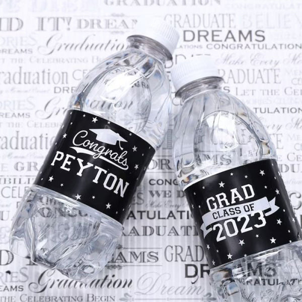 Graduation Water Bottle Labels Personalized Graduation Party Decorations