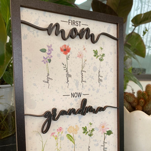 Personalized Birth Month Flowers, Mothers Day Gifts