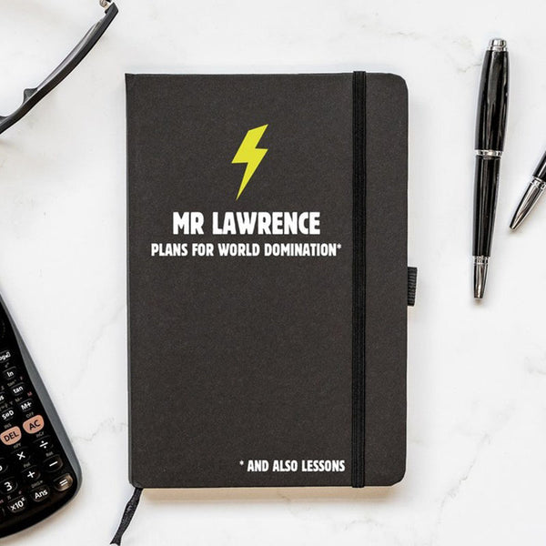 World Domination Notebook, Personalised Teacher Gifts, Thank You Teacher Gift