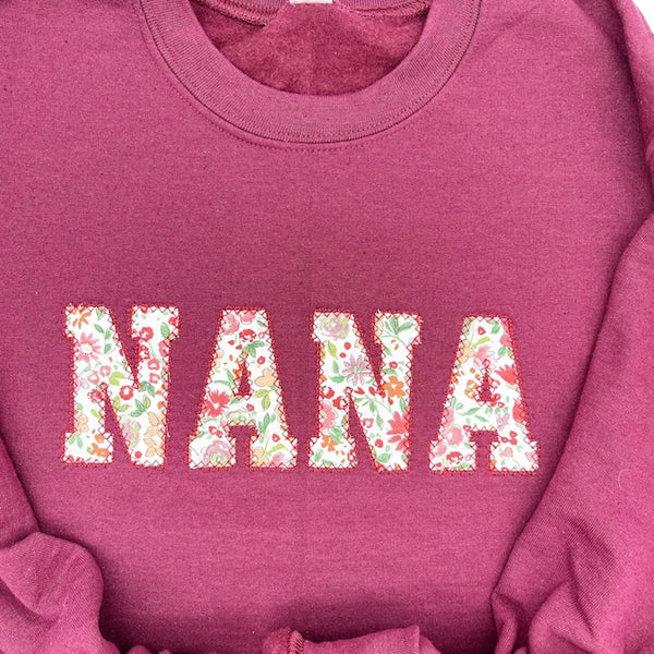 Personalised Nana Sweatshirt Gift, Embroidered Sweatshirt