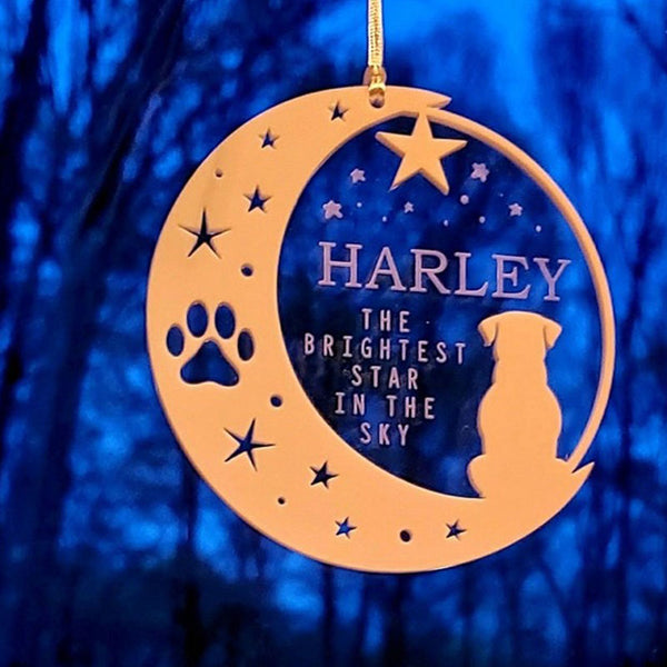 Dog Memorial Ornament, Personalised Dog Keepsake Gift, Dog Sympathy Gift