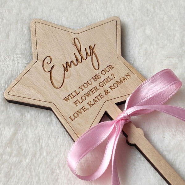 Proposal wand Personalized gift Wooden name puzzle