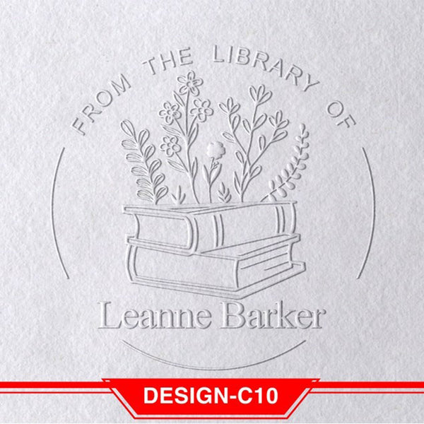 Book Embosser Personalized , Custom Stamp Embosser, Book Stamp, From The Library Of Stamp, Library Stamp