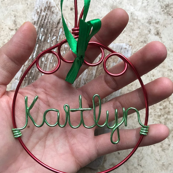 Wire Ornament,Custom Personalized Ornament, Name Ornament, Christmas Ornament