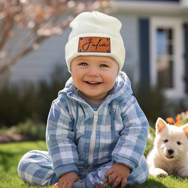 Custom Beanie Newborn Baby with Name