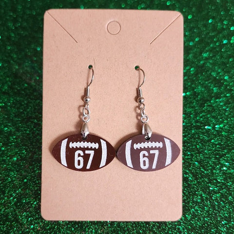 Custom Football Earrings, Personalized Earrings