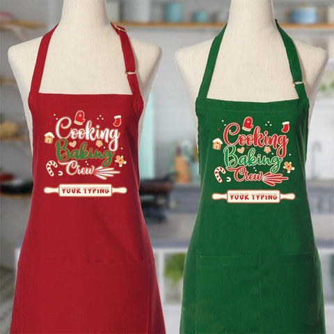 Personalized Christmas Cooking Baking Crew Apron