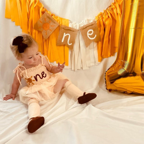 Custom Name Tutu, Hand Embroidered Baby Romper, Personalized Birthday Outfit