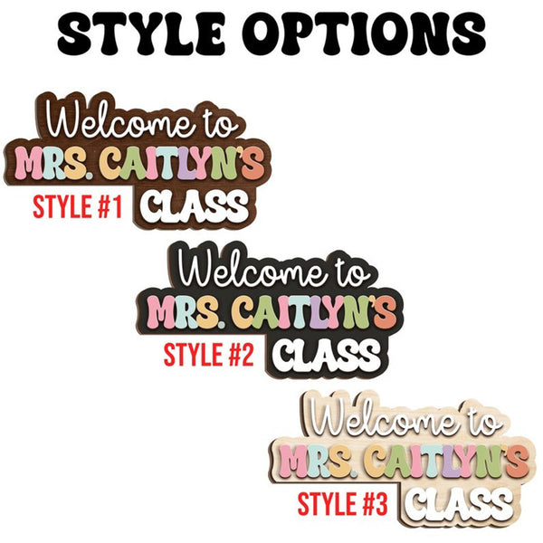 Personalized Teacher door frame sign  classroom name door frame corner sign