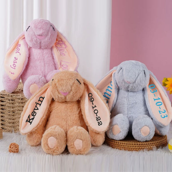 Personalized Bunny Stuffed Toy,Monogrammed Bunny,Personalized Bunny Baby Girl Gift