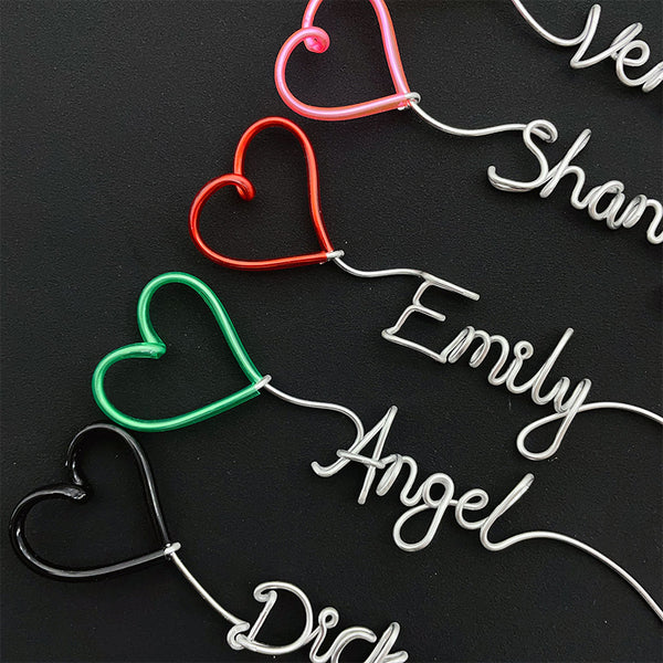 Hearts, Musical Notes, Personalized Line Name Bookmarks