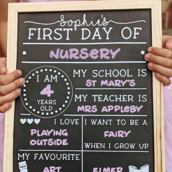 Personalized First Day of School Blackboard