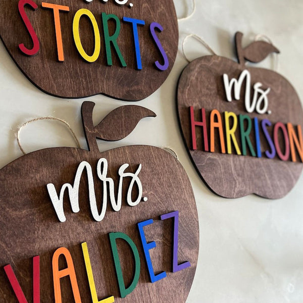 Teacher Sign, Personalized Teacher Gift, Teacher Name Sign