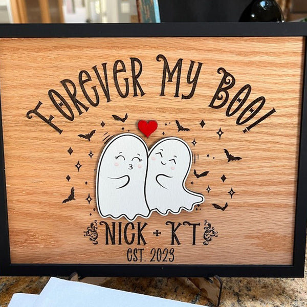 PERSONALIZED Forever My Boo sign, Halloween Decor, Valentine's Day gift, Ghost Decor