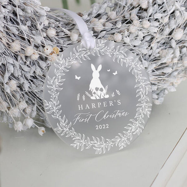 Personalised Baby's First Christmas Decoration, New Baby Christmas Gift