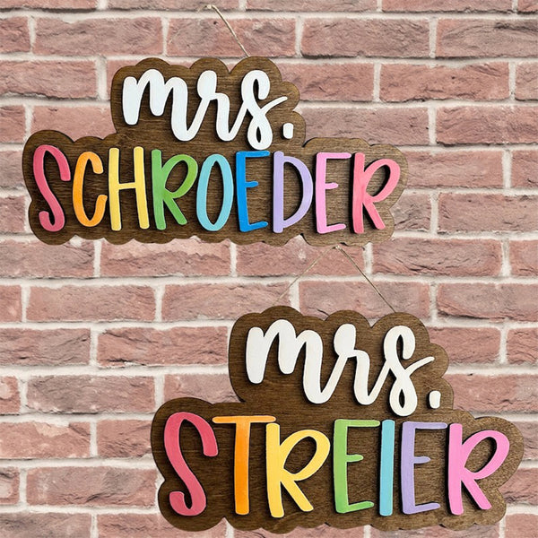 Custom Kindergarten Wooden Door Sign, Back To School Gifts