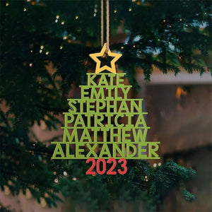 Personalized Family Name Christmas Ornament 2023 Family Ornament